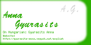 anna gyurasits business card